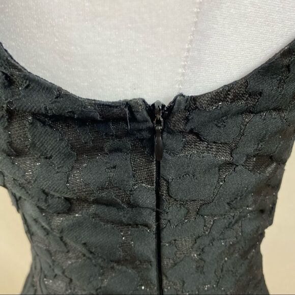 Homemade Black Fit and Flare V Neck and Back Midi Length Party Dress Size 2 - Picture 10 of 16